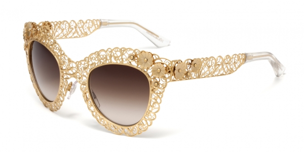 DOLCE & GABBANA DG2134 FILIGREE COLLECTION GOLD/BROWN SHADED