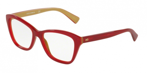 DOLCE & GABBANA DG3249 TOP RED ON GOLD