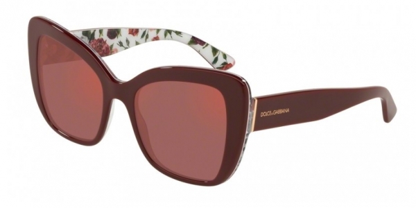 DOLCE & GABBANA DG4348 BORDEAUX ON ROSE AND PEONY