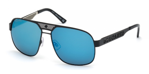 DSQUARED DQ0137 BLACK / OTHER / BLUE MIRROR