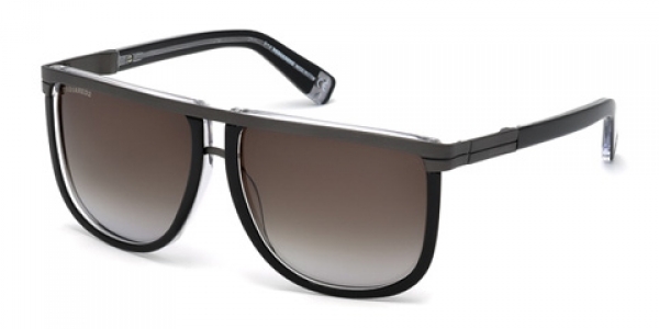 DSQUARED DQ0161 BLACK/CRYSTAL/GRAY GRADIENT