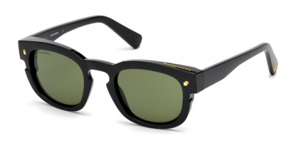DSQUARED DQ0268 NEW ANDY SHINE BLACK / GREEN