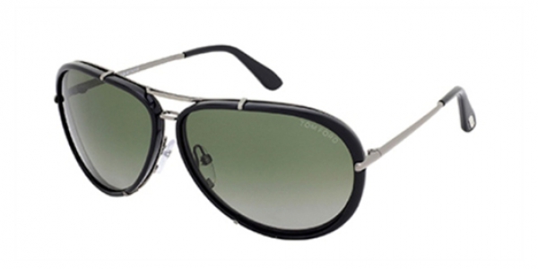 TOM FORD FT0109 CYRILLE SHINY ANTHRACITE / GREEN