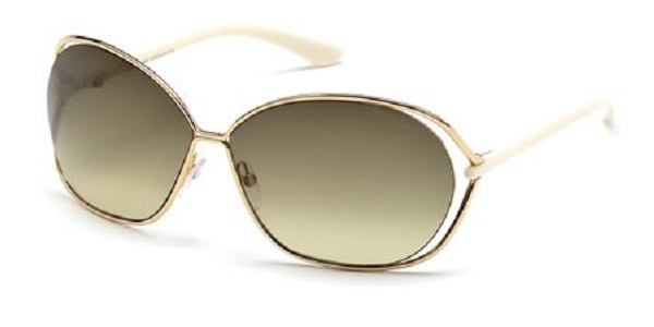 TOM FORD FT0157 CARLA SHINY GOLD / GREEN GRADIENT