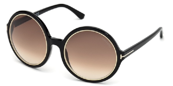 TOM FORD FT0268 CARRIE SHINE BLACK / BROWN GRADIENT
