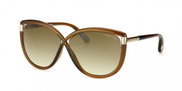 TOM FORD FT0327 ABBEY SHINY DARK BROWN/ BROWN GRADIENT