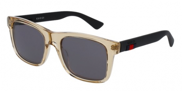GUCCI GG0008S TRANSPARENT YELLOW / GREY