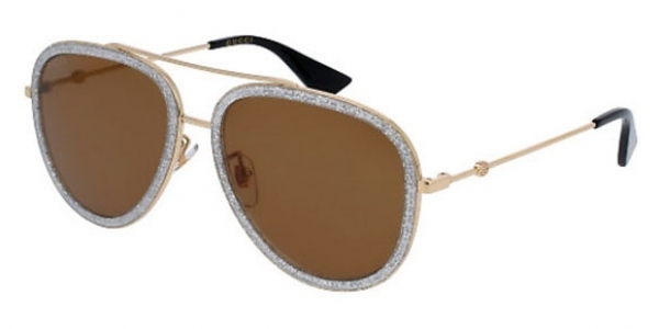 GUCCI GG0062S GOLD / BROWN
