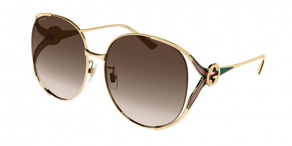 GUCCI GG0225S GOLD-GOLD-BROWN