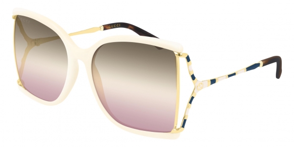 GUCCI GG0592S IVORY-GOLD-GREY