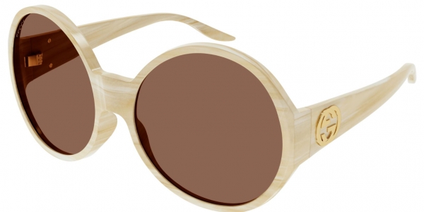 GUCCI GG0954S SHINY BEIGE HORN
