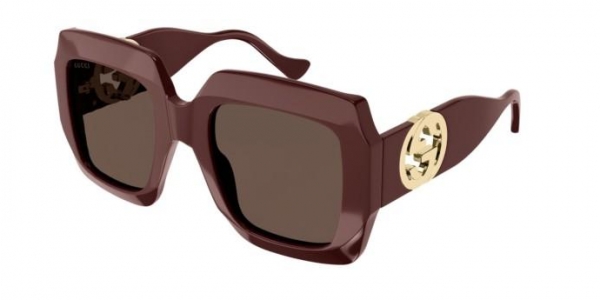 GUCCI GG1022S SHINY SOLID CHOCOLATE BROWN