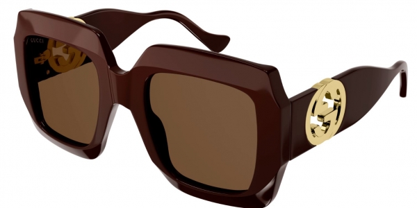 GUCCI GG1022S SHINY SOLID CHOCOLATE BROWN COPY A078-9938 LAES