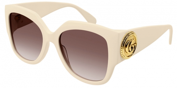 GUCCI GG1407S 004 IVORY-IVORY-BROWN