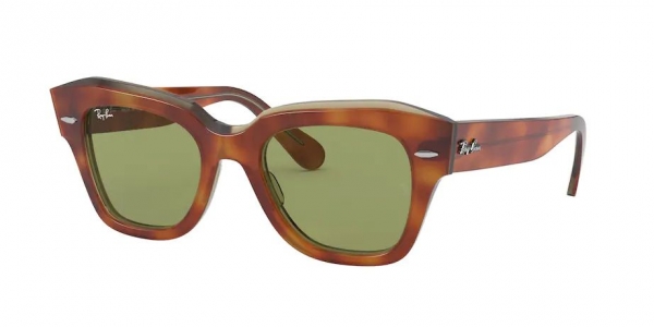 RAY-BAN RB2186 STATE STREET TOP TORTOISE/TRANSPARENT BEIGE