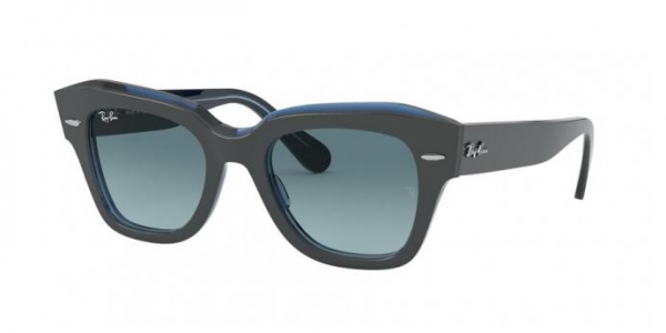 RAY-BAN RB2186 STATE STREET GREY ON TRASPARENT BLUE
