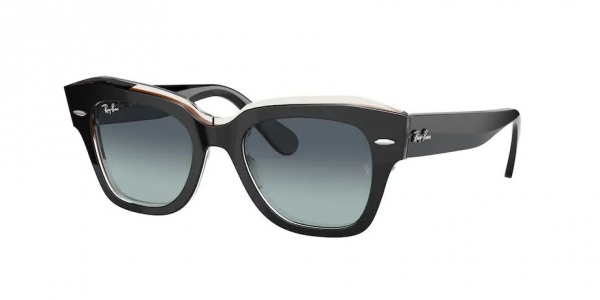 RAY-BAN RB2186 STATE STREET BLACK ON TRANSPARENT BROWN