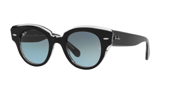 RAY-BAN RB2192 ROUNDABOUT BLACK ON TRANSPARENT