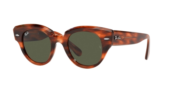 RAY-BAN RB2192 ROUNDABOUT STRIPED HAVANA