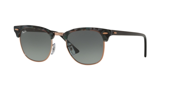 RAY-BAN Clubmaster RB3016 125571 SPOTTED GREY/GREEN