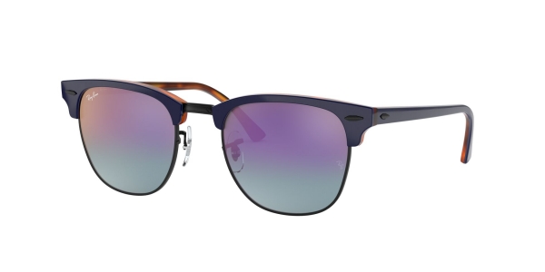 RAY-BAN RB3016 CLUBMASTER TOP BLUE ON HAVANA RED