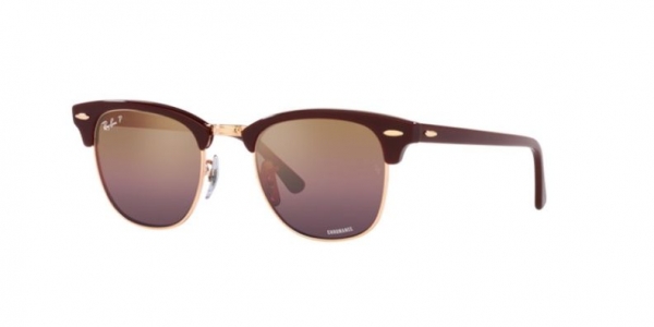 RAY-BAN RB3016 CLUBMASTER BORDEAUX ON ROSE GOLD