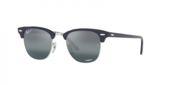 RAY-BAN RB3016 CLUBMASTER BLUE ON SILVER