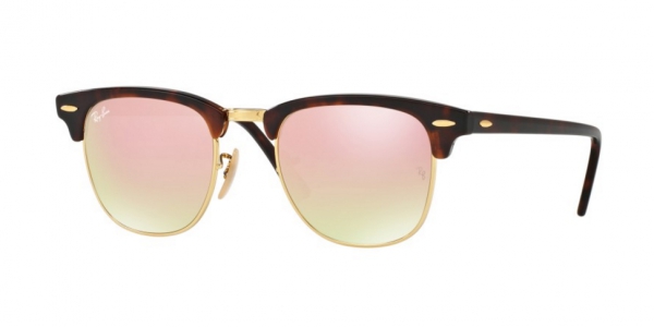 RAY-BAN Clubmaster RB3016 990/7O SHINY RED HAVANA COPPER