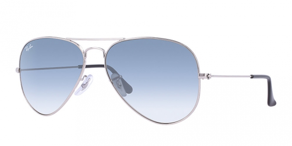 RAY-BAN Aviator Large Metal RB3025 003/3F SILVER CRYSTAL GRADIENT LIGHT BLUE