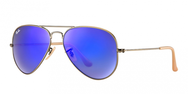 RAY-BAN RB3025 AVIATOR LARGE METAL BRUSCHED BRONZE BLUE MIRROR