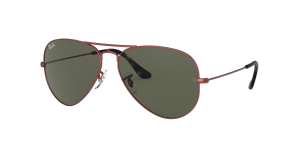 RAY-BAN RB3025 AVIATOR LARGE METAL SAND TRASPARENT RED