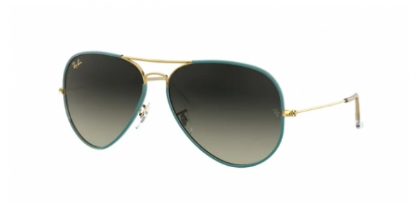 RAY-BAN Aviator Full Color RB3025JM 9196BH PETROLEUM ON LEGEND GOLD