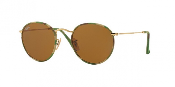 RAY-BAN RB3447JM ROUND FULL COLOR CAMOUFLAGE GREEN/BEIGE