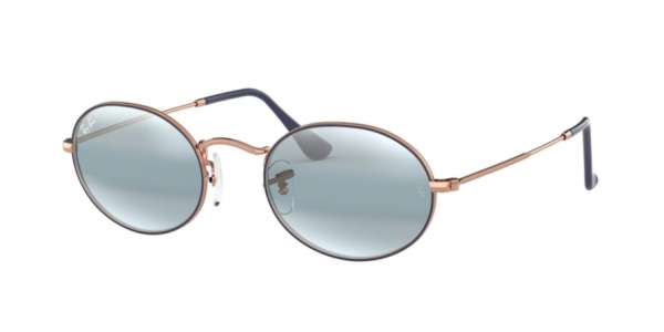 RAY-BAN RB3547 OVAL COPPER ON TOP MATTE DARK BLUE