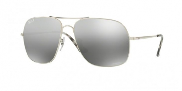 RAY-BAN RB3587CH SHINY SILVER