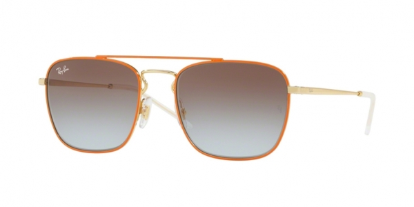 RAY-BAN RB3588 GOLD TOP ON ORANGE