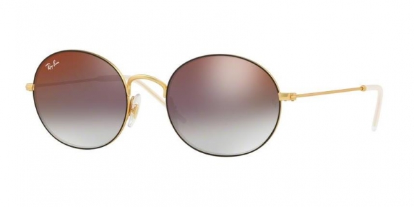 RAY-BAN RB3594 RUBBER GOLD ON TOP BLACK