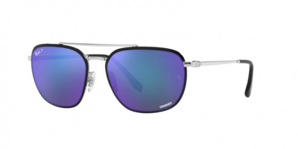RAY-BAN RB3708 BLACK ON SILVER