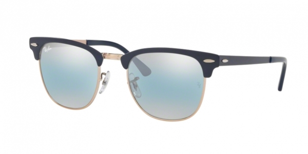 RAY-BAN RB 3716 CLUBMASTER METAL COPPER ON TOP MATTE DARK BLUE