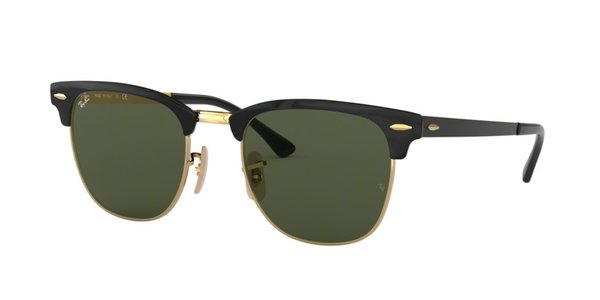 RAY-BAN Clubmaster Metal RB3716 187 GOLD TOP ON BLACK
