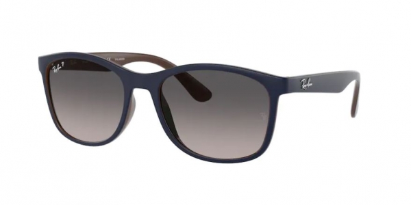 RAY-BAN RB4374 MATTE BLUE ON BROWN