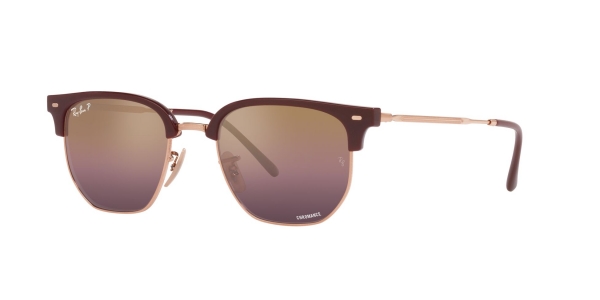 RAY-BAN RB4416 NEW CLUBMASTER BORDEAUX  ON ROSE GOLD