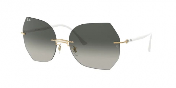 RAY-BAN RB8065 WHITE ON GOLD