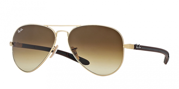 RAY-BAN RB8307 MATTE GOLD BROWN GRADIENT