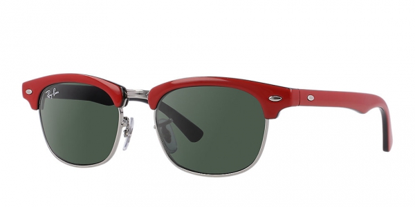 RAY-BAN JUNIOR JUNIOR CLUBMASTER TOP RED ON BLACK GREEN