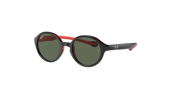 RAY-BAN JUNIOR RJ9075S BLACK ON RUBBER RED