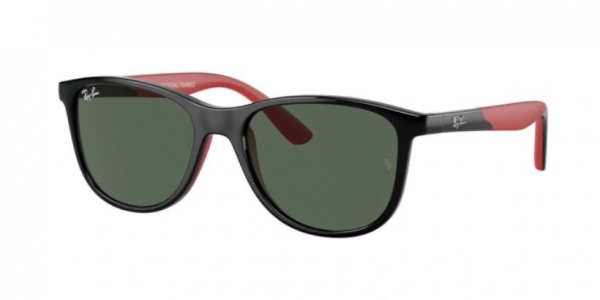 RAY-BAN JUNIOR RJ9077S BLACK ON RUBBER RED