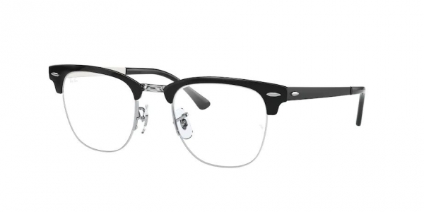 RAY-BAN CLUBMASTER METAL BLACK ON SILVER