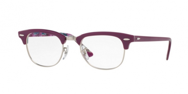 RAY-BAN RX5154 CLUBMASTER VIOLET ON TEXTURE CAMUFLAGE