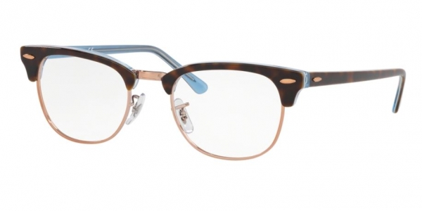 RAY-BAN RX5154 CLUBMASTER TOP HAVANA ON LIGHT BLUE